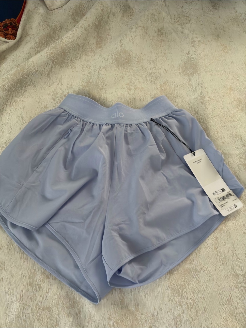 ALO Yoga Light Lavender Athletic Shorts with Built-In Liner